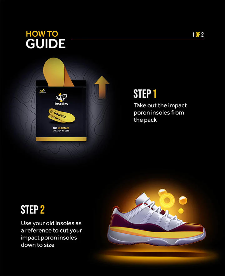 Crep Protect Poron Impact Insoles - Yellow