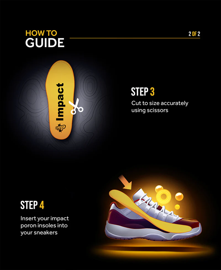 Crep Protect Poron Impact Insoles - Yellow