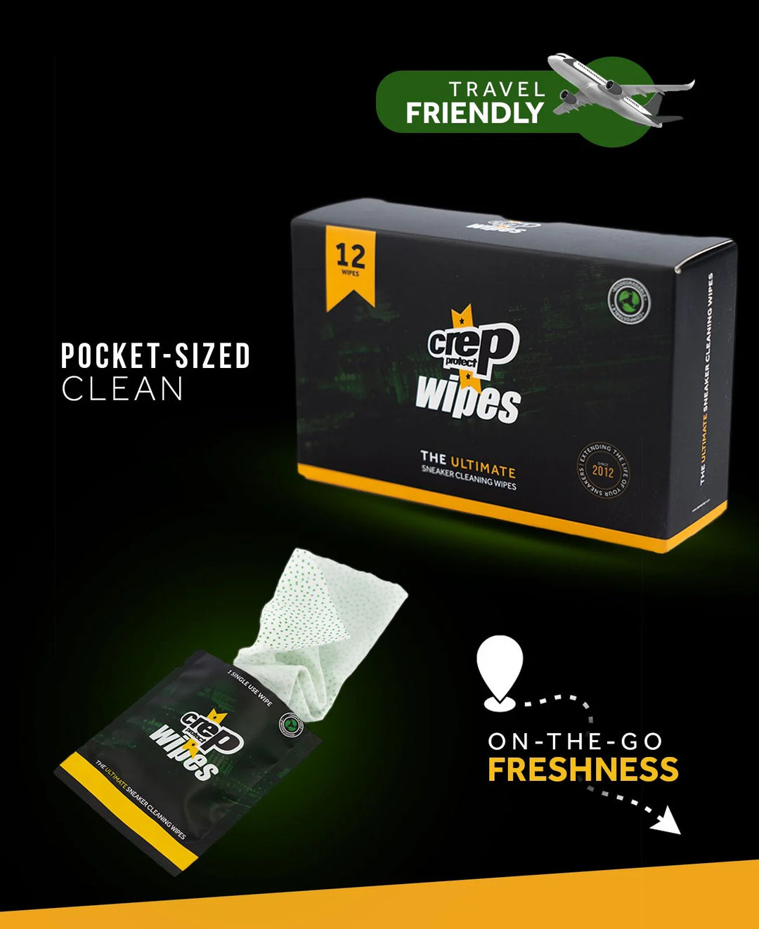 Crep Protect Wipes Biodegradable 12 Pack