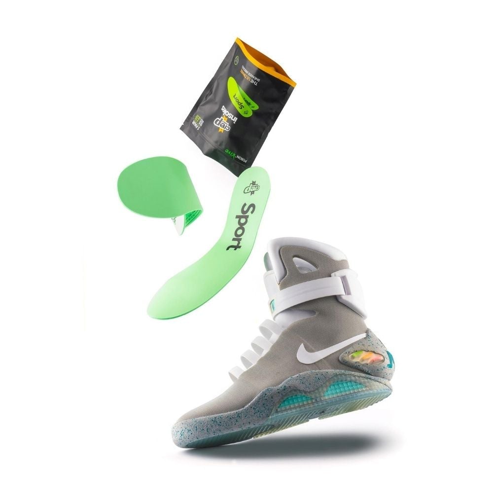 Crep Protect Malaysia Green Poron Sport Insoles With Shoe And Packaging